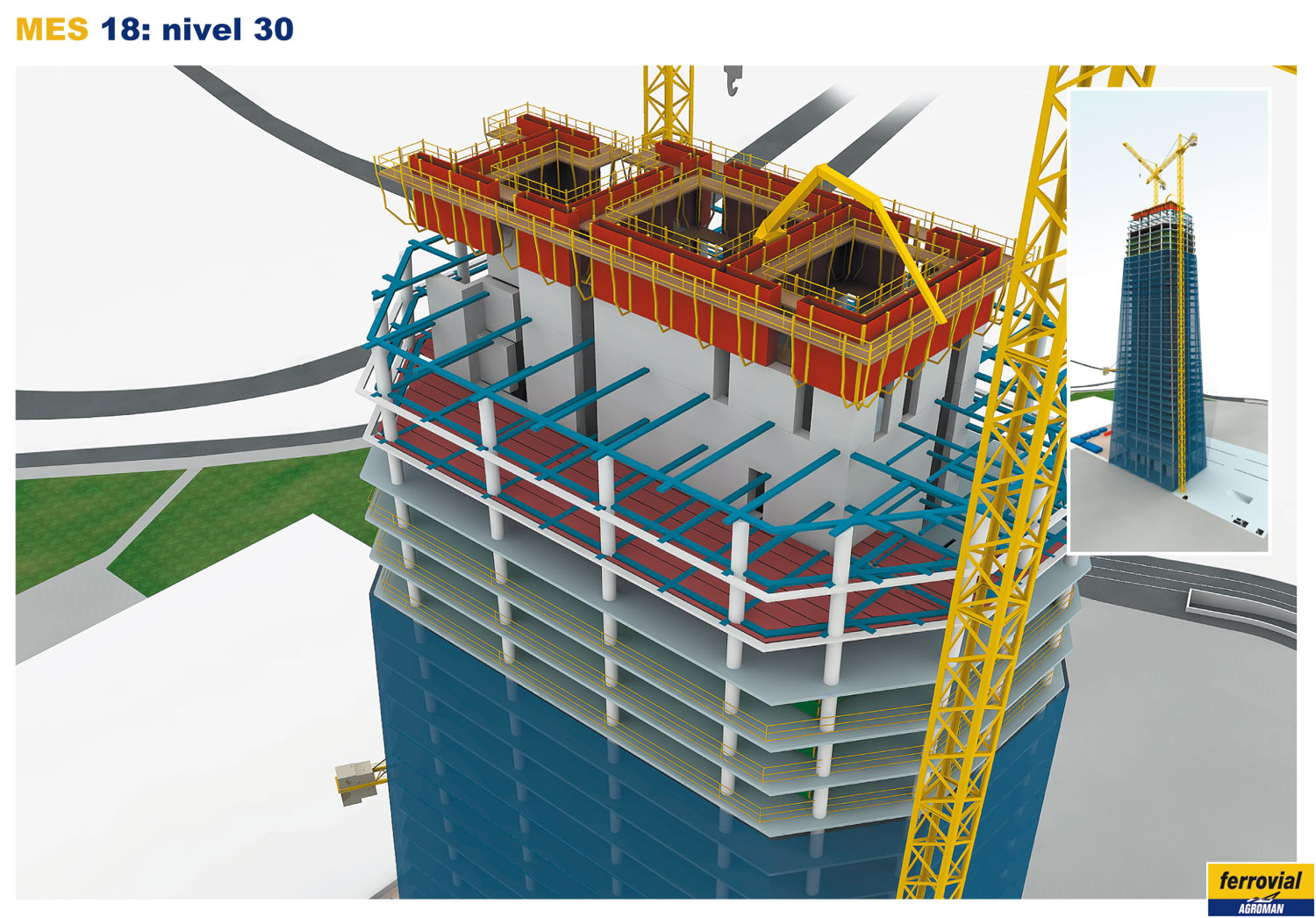 avance de obra torre de cristal torre mutua madrileña (10)