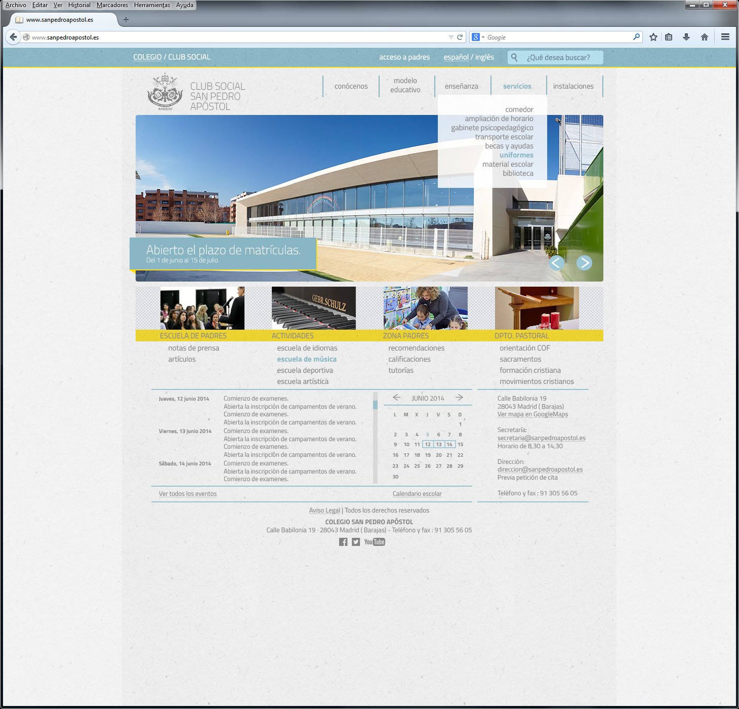 diseño web colegio san pedro apostol 3