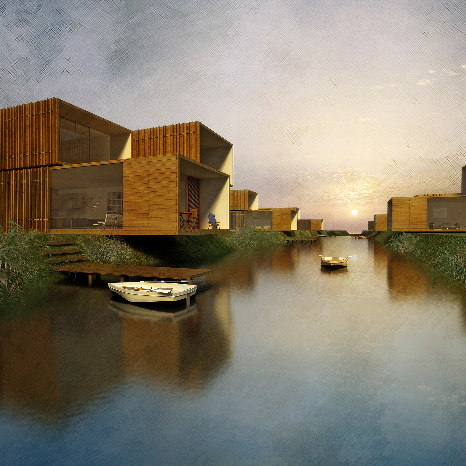 infigrafía viviendas lujo Eraclea, Italia